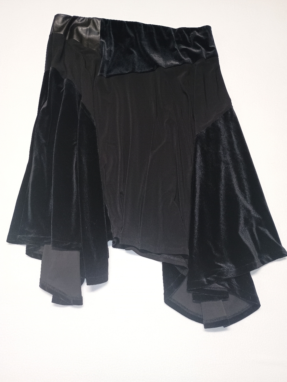Calvin Klein Black Velvet Asymmetrical Women’s Skirt Size 0X